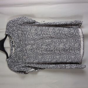 Studio 1886 Gray‎ and White Polka Dot Blouse